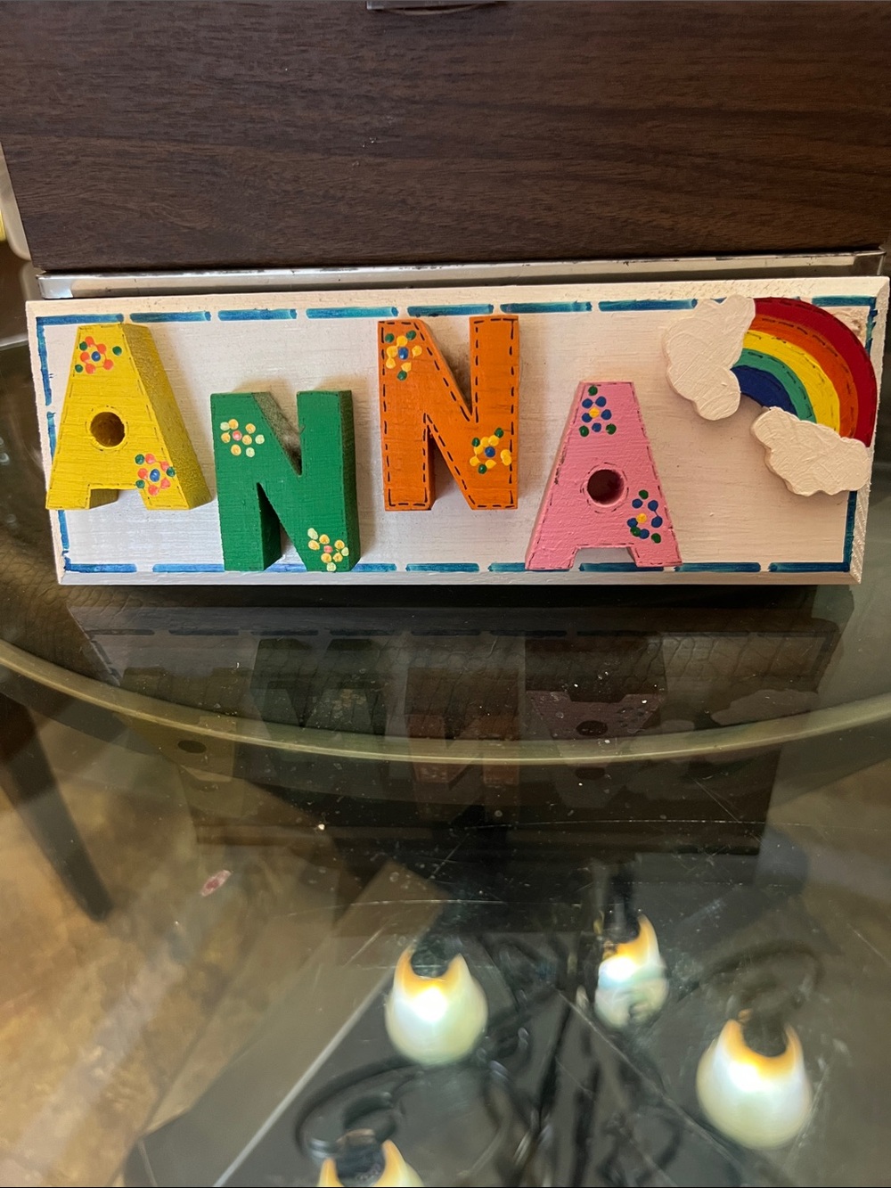 Wooden wall hanging for ANNA.